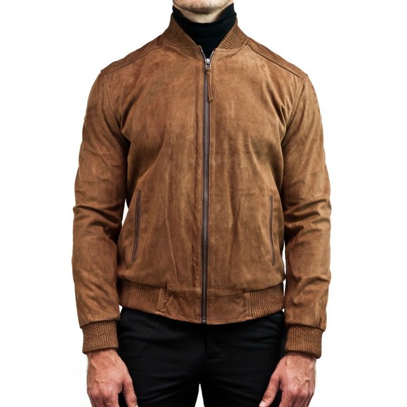 Suede MA-1 Bomber Jacket Medium - Picture 1 of 6